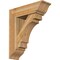 Ekena Millwork Merced Traditional Rough Sawn Bracket w/ Offset Brace, Western Red Cedar, 8"W x 26"D x 30"H BKT0806X26X30MRC01RWR - alternate 1